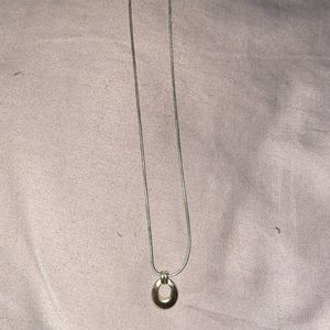 Simple silver necklace